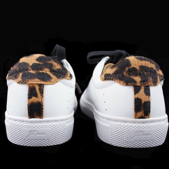 New JCREW Saturday Sneakers with Leopard Calf Hair - Picture 3 of 3